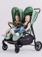Детская прогулочная коляска для двойни Rant Twinny Wild green