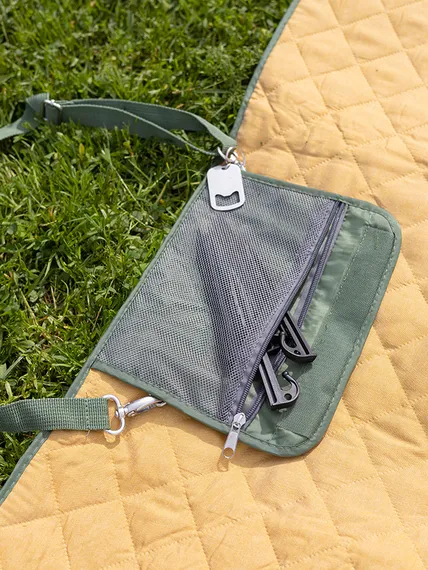 Плед для пикника и отдыха на пляже smart picnic, горчичный