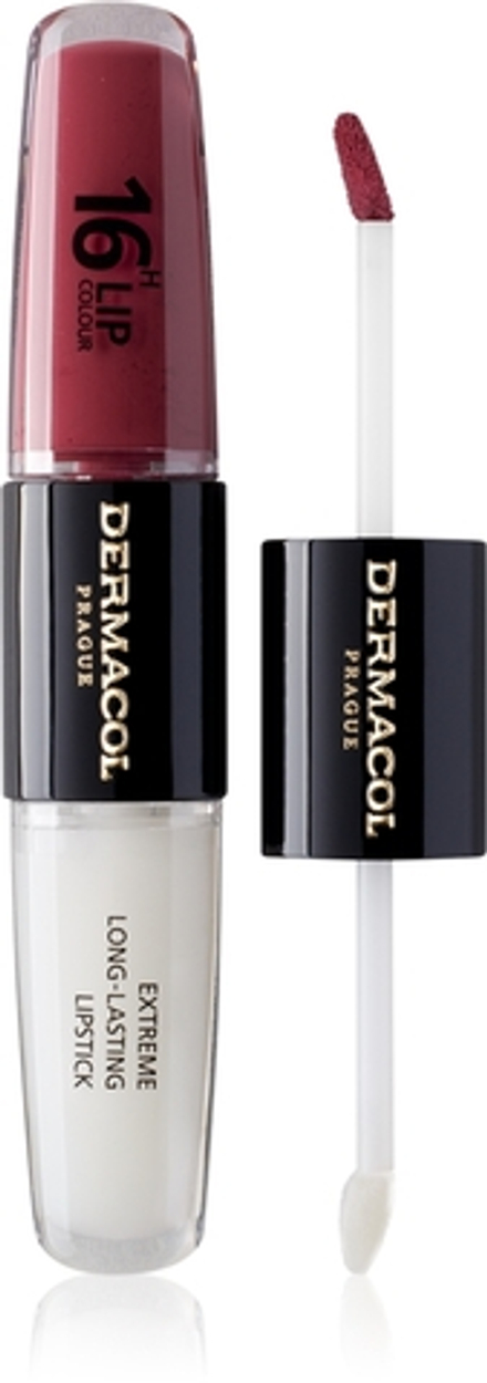Dermacol 16H Lip Colour - Долговременная помада и блеск для губ оттенок 28 Royal Peony, 2 ml