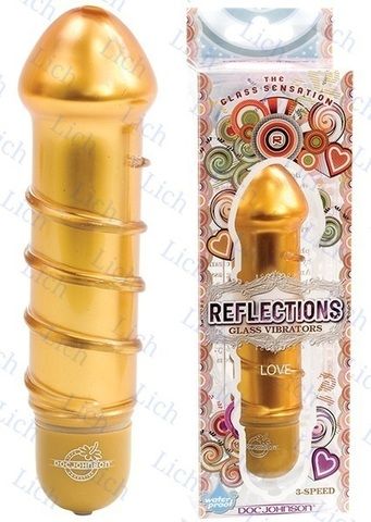 Янтарный вибратор из стекла REFLECTIONS LOVE