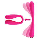 Розовый гнущийся водонепроницаемый вибратор Yedda - 17 см. (Цвет: розовый)