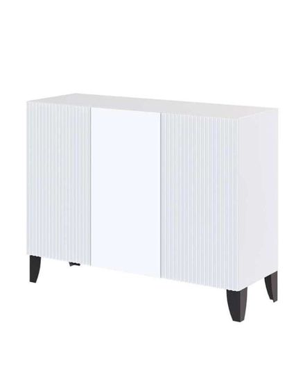 Комод  СИРИНИЯ белый с тиснением / белый снег