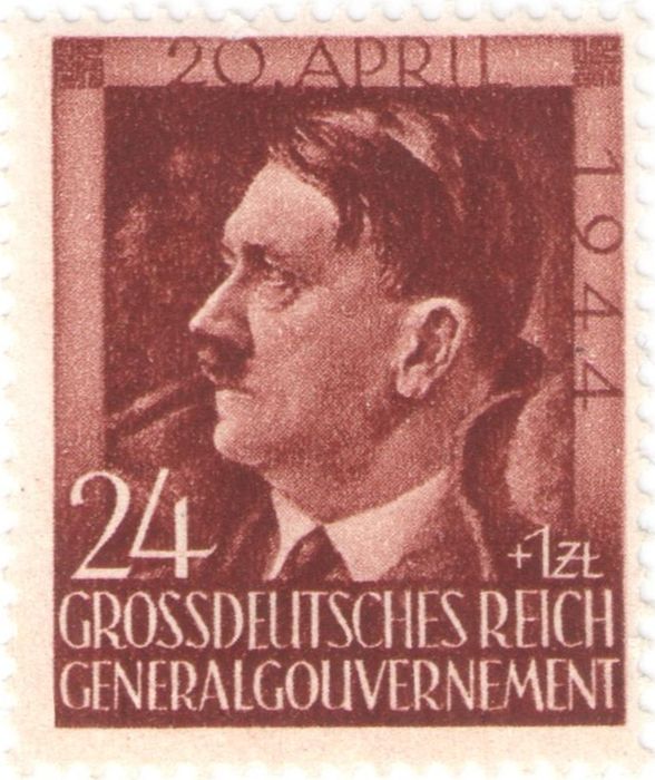 Марка 24 + 1 злотый 1944 Германия (Третий Рейх) Адольф Гитлер (оккупация Польшы)