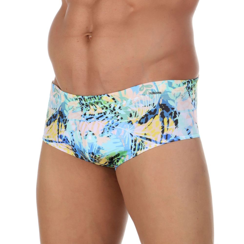 Мужские плавки-брифы с растительным орнаментом Doreanse Africa (Размер: XXL) (Цвет: голубой)
