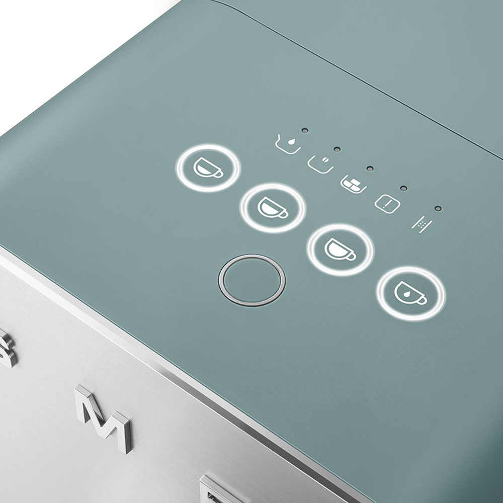 Кофемашина автоматическая Smeg изумрудный зеленый матовый