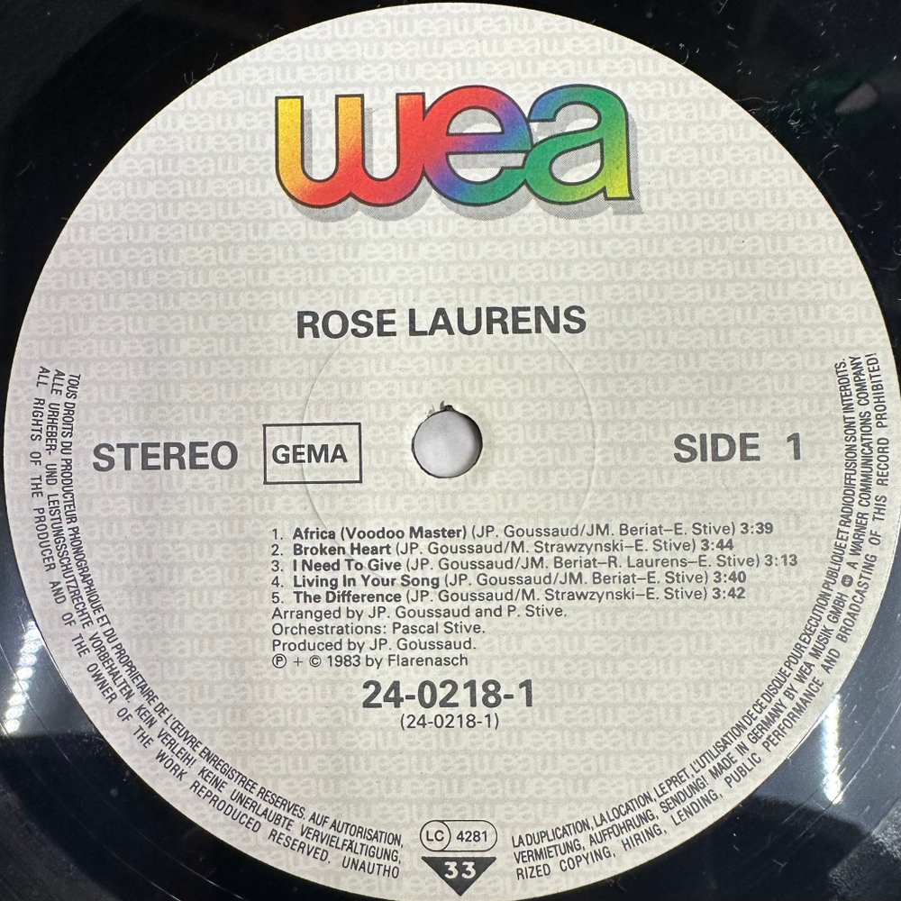 Rose Laurens - Rose Laurens (Германия 1983г.)