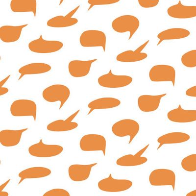 Buy fabric dialog bubbles orange