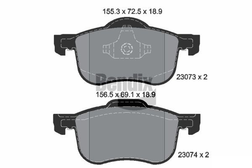 BENDIX Braking - BPD1445-BEN - Brake Pad Set, disc brake
