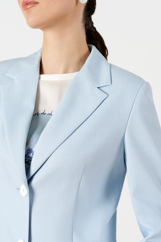 1913 Жакет женский (голубой полоска)