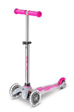 Самокат Mini Micro Deluxe Flux LED неоновый розовый