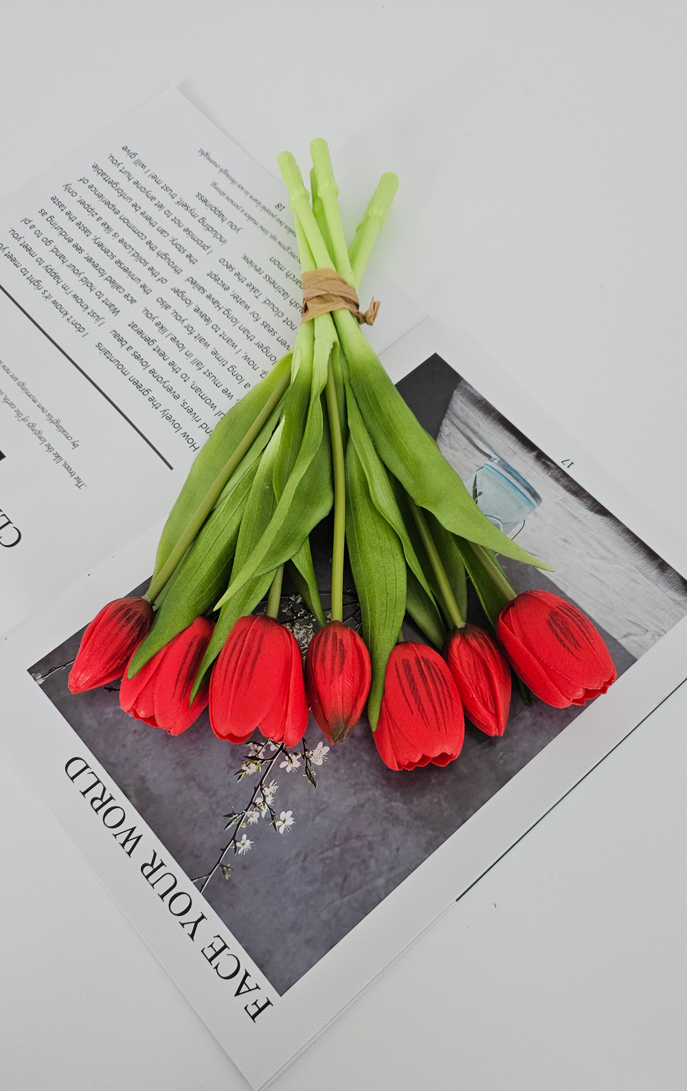 Тюльпаны 30 см 7 цветов / #02 (красные)