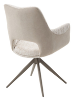 Стул М-City DISAUR Давен (Daven) поворотный на 360 градусов, Кремовый Riely-111, G1038-101, ткань, Латте каркас