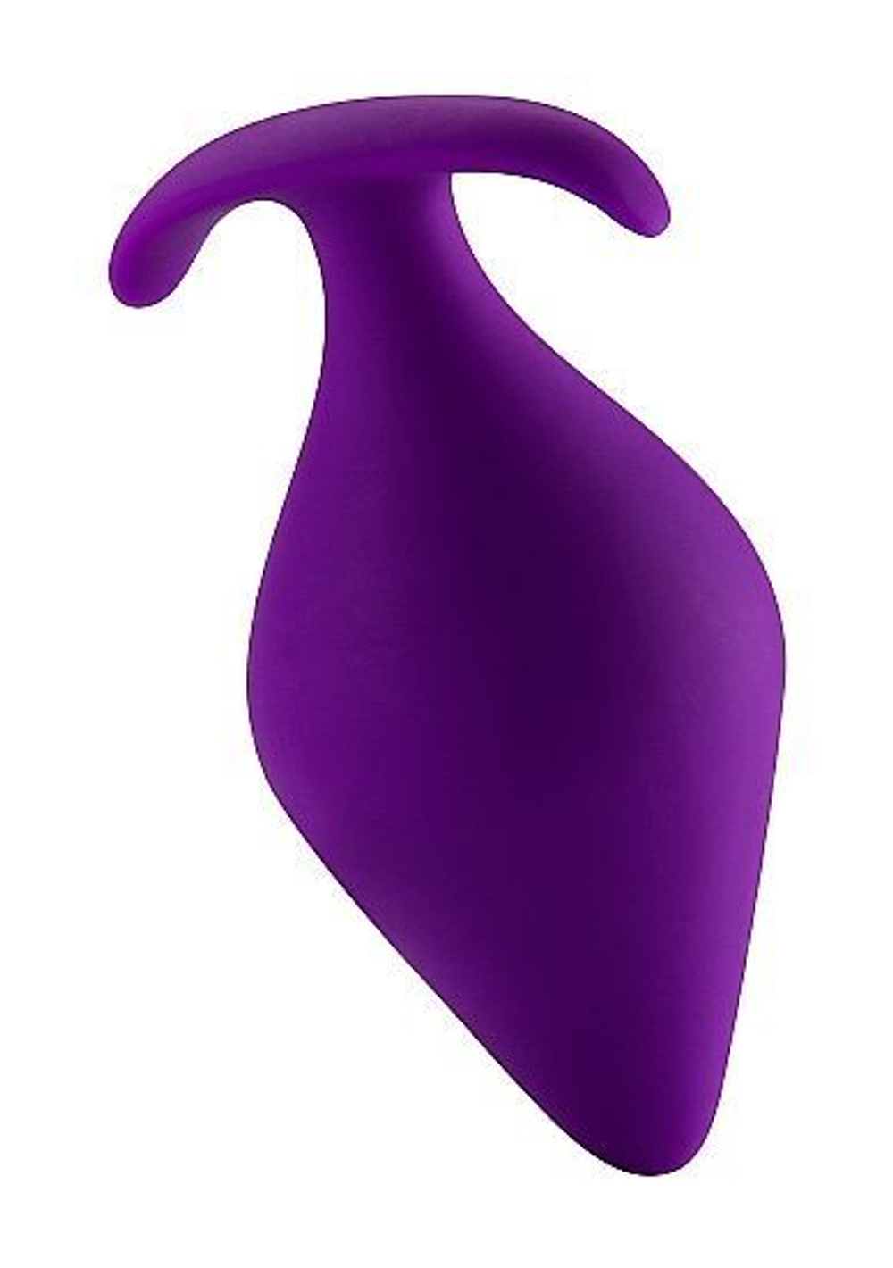 Фиолетовая анальная пробка Butt Plug with Handle Large - 13,1 см. (Цвет: фиолетовый)