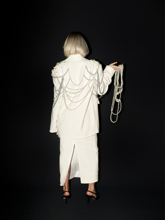 Пиджак "Шальная императрица" в белом