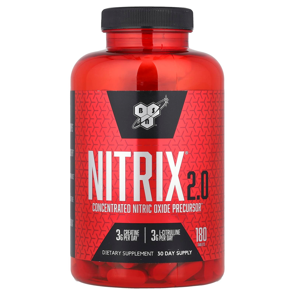 BSN, Nitrix 2.0, концентрированный прекурсор оксида азота, 180 таблеток