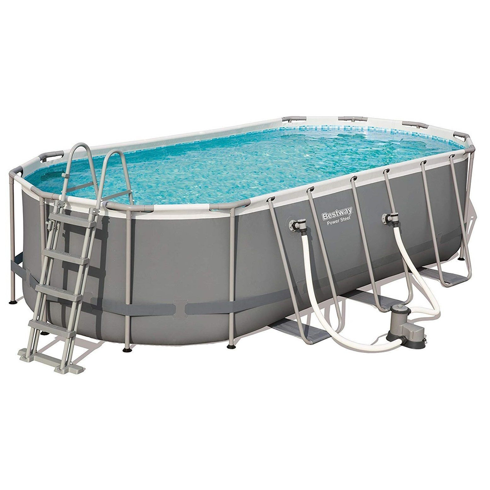 Каркасный бассейн Bestway Steel 56710 (549х274х122 см) с картриджным фильтром, лестницей и защитным тентом