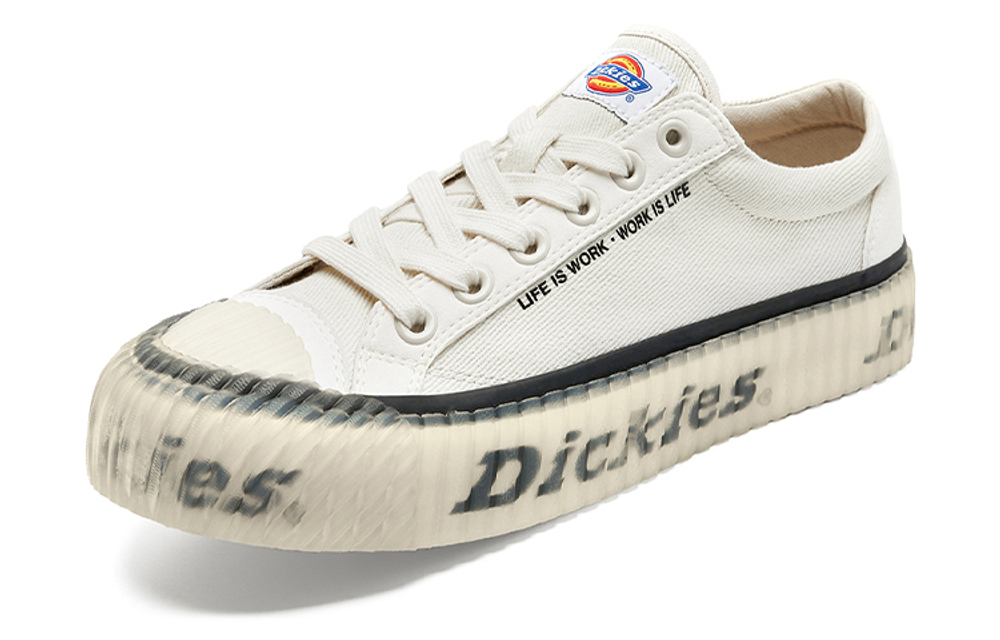 Dickies Print Abrasion Resistant Low top Canvas Shoes Unisex Beige