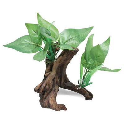 Грот "Коряга с растениями вертикальная", S, 110*95*130мм, Laguna AQUA