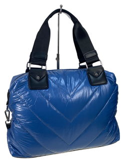 Стильная женская сумка-шоппер из водоотталкивающей ткани, цвет голубой