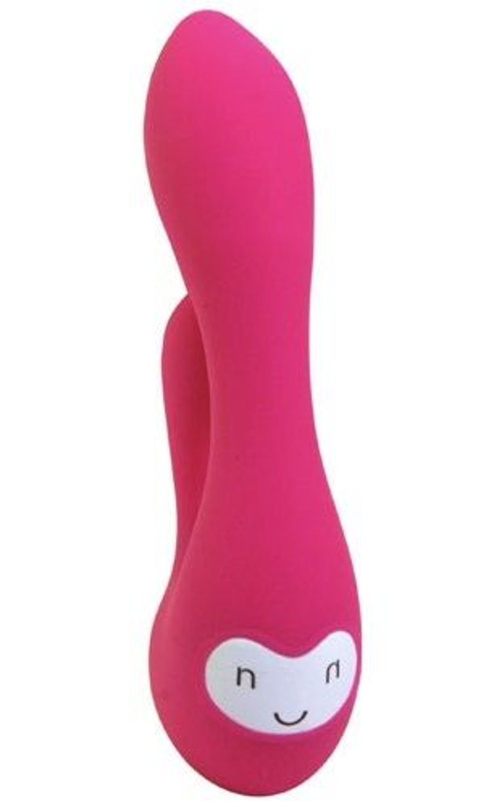 Розовый вибратор Shimoji Happy с клиторальным отростком - 14 см. (Цвет: розовый)