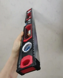 Уровень магнитный 200см, 3 глазка, двухручный, фрезерованный