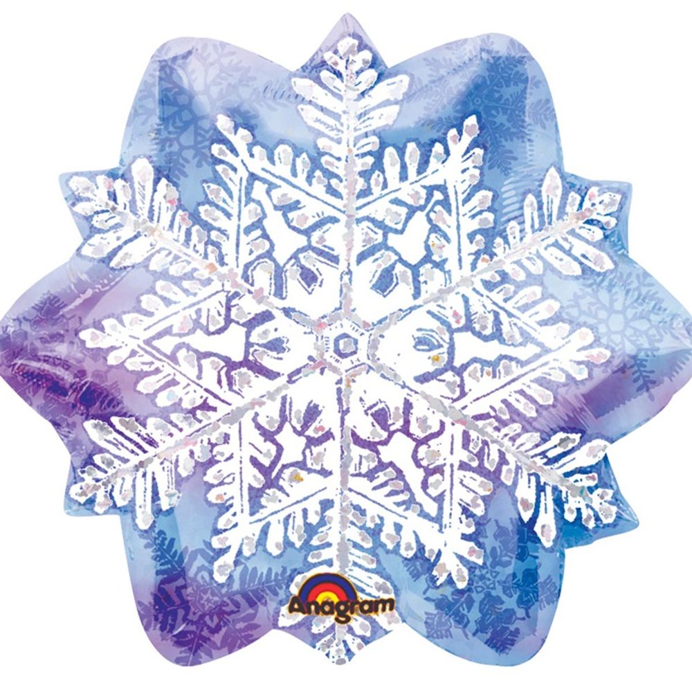 Шар Снежинка голубая Шар Снежинка голубая