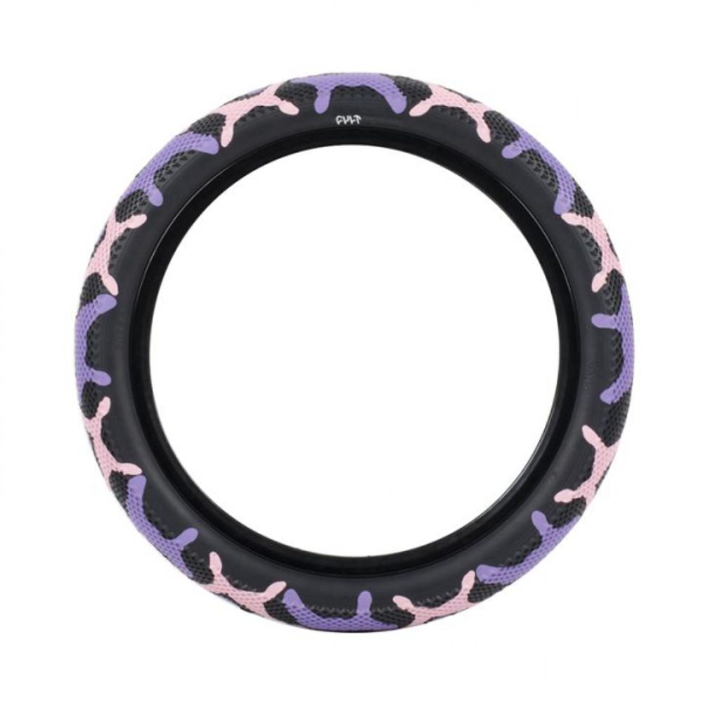 BMX Покрышка Cult x Vans Purple Camo сталь 2,40&quot; 65psi (фиолетовый камуфляж / черный) арт: 05-TIRE-C