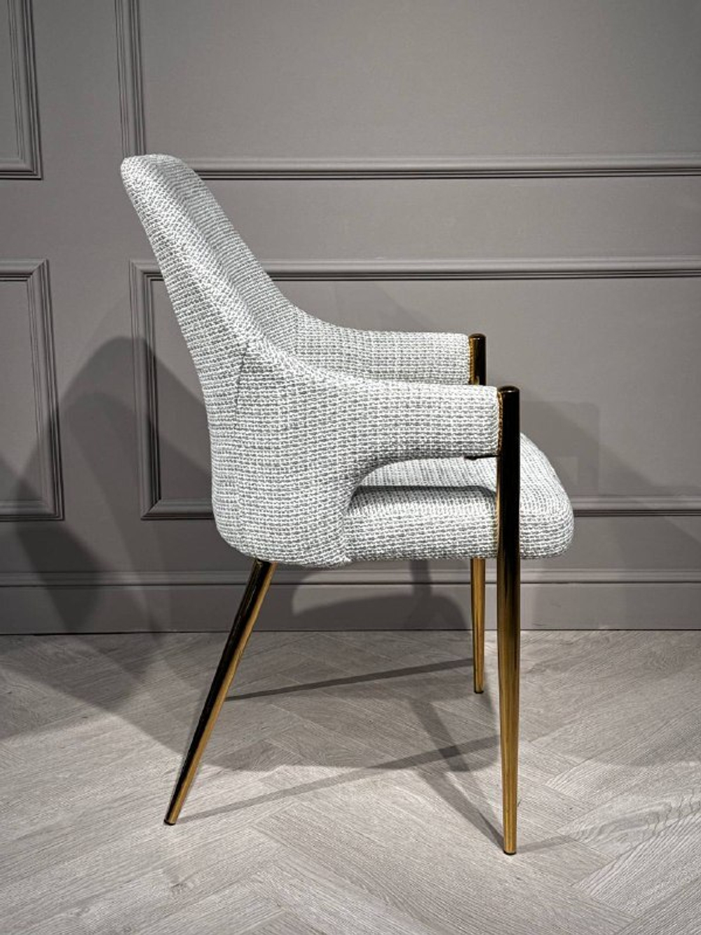 Стул обеденный Ist Casa Бергамо, 62х58х91 см, бежевый, глянцевое золото