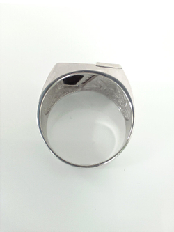 Печатка ювелирная Эстерелла, серебро 925 пробы, оникс, фианит/Ф