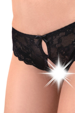 Кружевные эротические трусики с фигурными вырезами Alla (Размер: 46-48) (Цвет: белый)