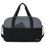 Сумка спортивная HEIKKI BASE (ХЕЙКИ), карман на молнии, черная/темно-серая, 30x44x17 см, 272623