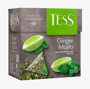 Чай Tess Ginger Mojito зеленый 20 пирамидок