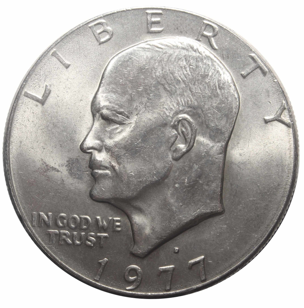 1 доллар 1977 США Эйзенхауэр (D) XF (Лунный)