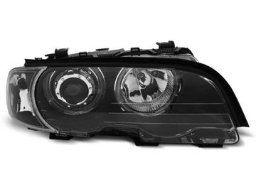 Передние фары ANGEL EYES LED BLACK для BMW 3 E46 coupe