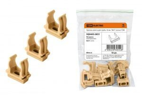 Крепеж-клипса для трубы 25 мм (10шт) "ЭКО" (сосна) TDM