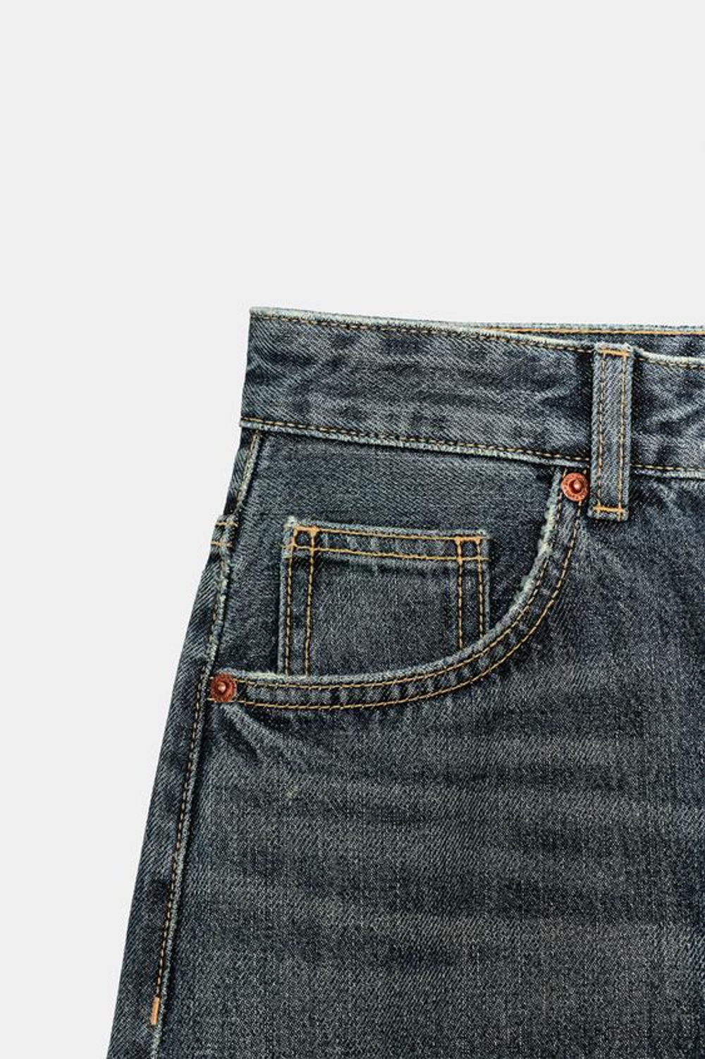 ZARA ДЖИНСЫ TRF EXTRA WIDE-LEG С ВЫСОКОЙ ПОСАДКОЙ, СИНИЙ