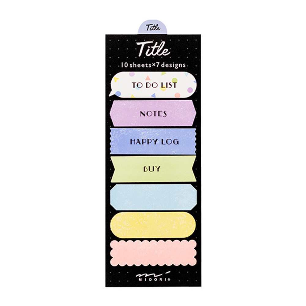 Стикеры Midori Sticky Paper Journal - Title Colorful