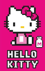 Блокнот А7 40л клетка, на скрепке "Hello Kitty-4" (Центрум)