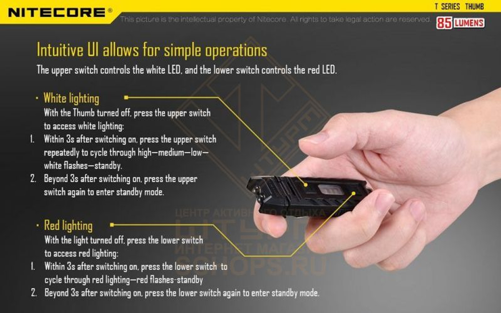 Фонарь брелок Nitecore THUMB