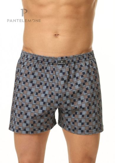 Трусы мужские семейные Pantelemone PMB-409, клетка синяя