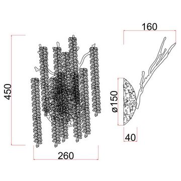 Бра 2*G9 3133/01 AP-2 золото Salice Divinare