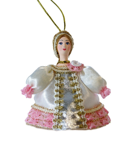 Кукла-подвеска Дама в бальном платье.