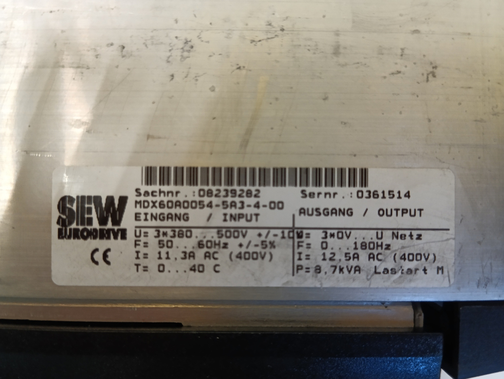 SEW Eurodrive MDX60A0054+MDX61B0055-5A3-4-0T б/у