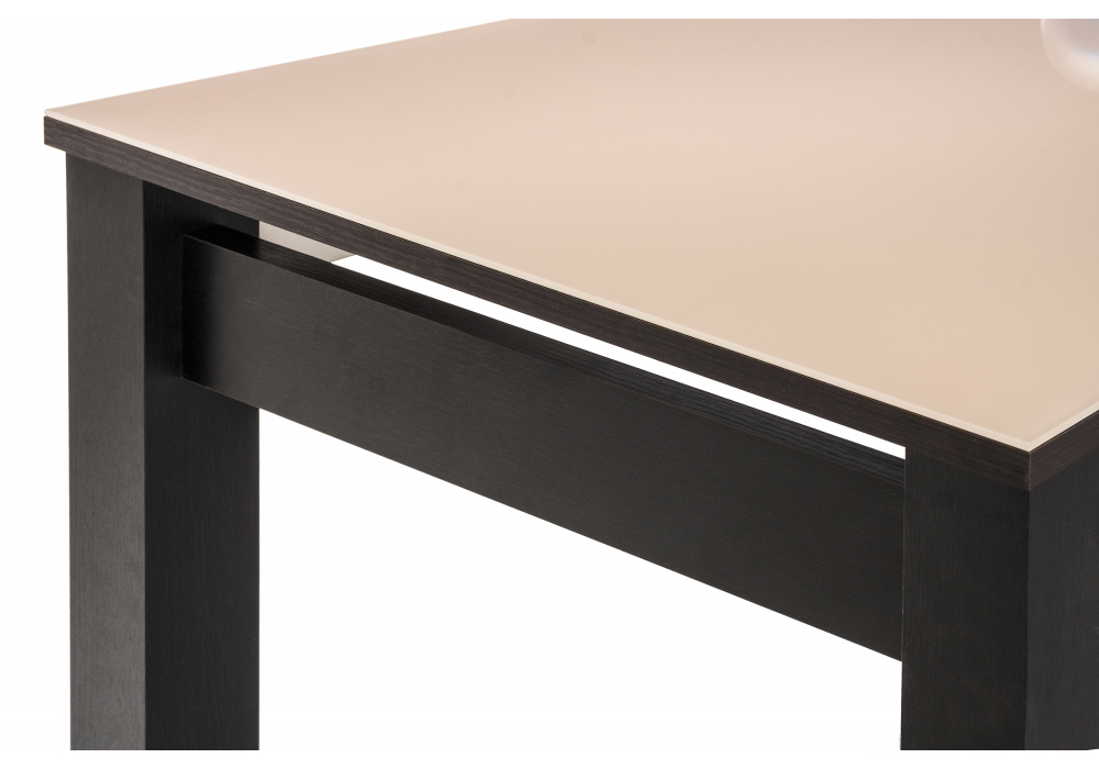 Стол стеклянный Woodville Раймунд бежевый, венге