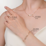 Кольцо «Бесконечность» из красного золота с фианитами