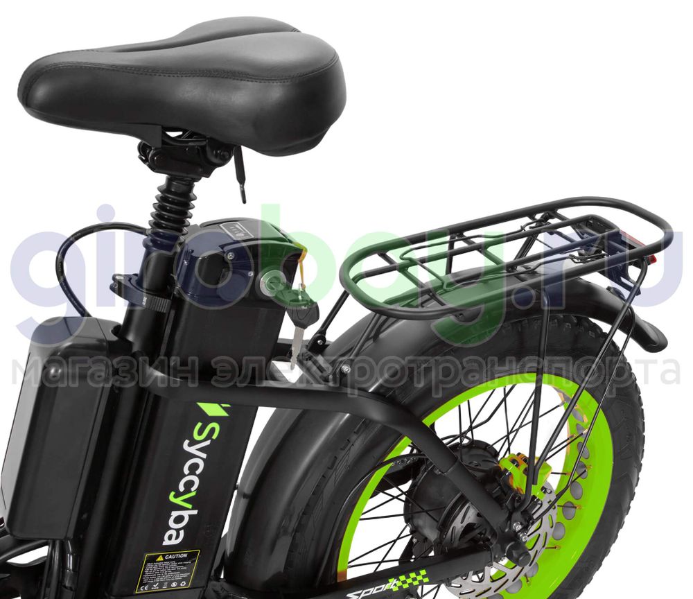 Электровелосипед Syccyba F11 Pro Dual 48V/20Ah (полный привод) - Салатовый обод фото №12
