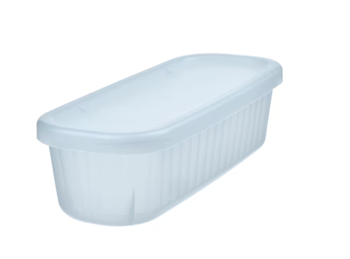 РИКТА RYKTA Контейнер с крышкой 9x24x7 см/0,5 л, серо-синий