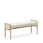 Скамейка Macaret со съемным чехлом из массива дуба с натуральной отделкой 120 см