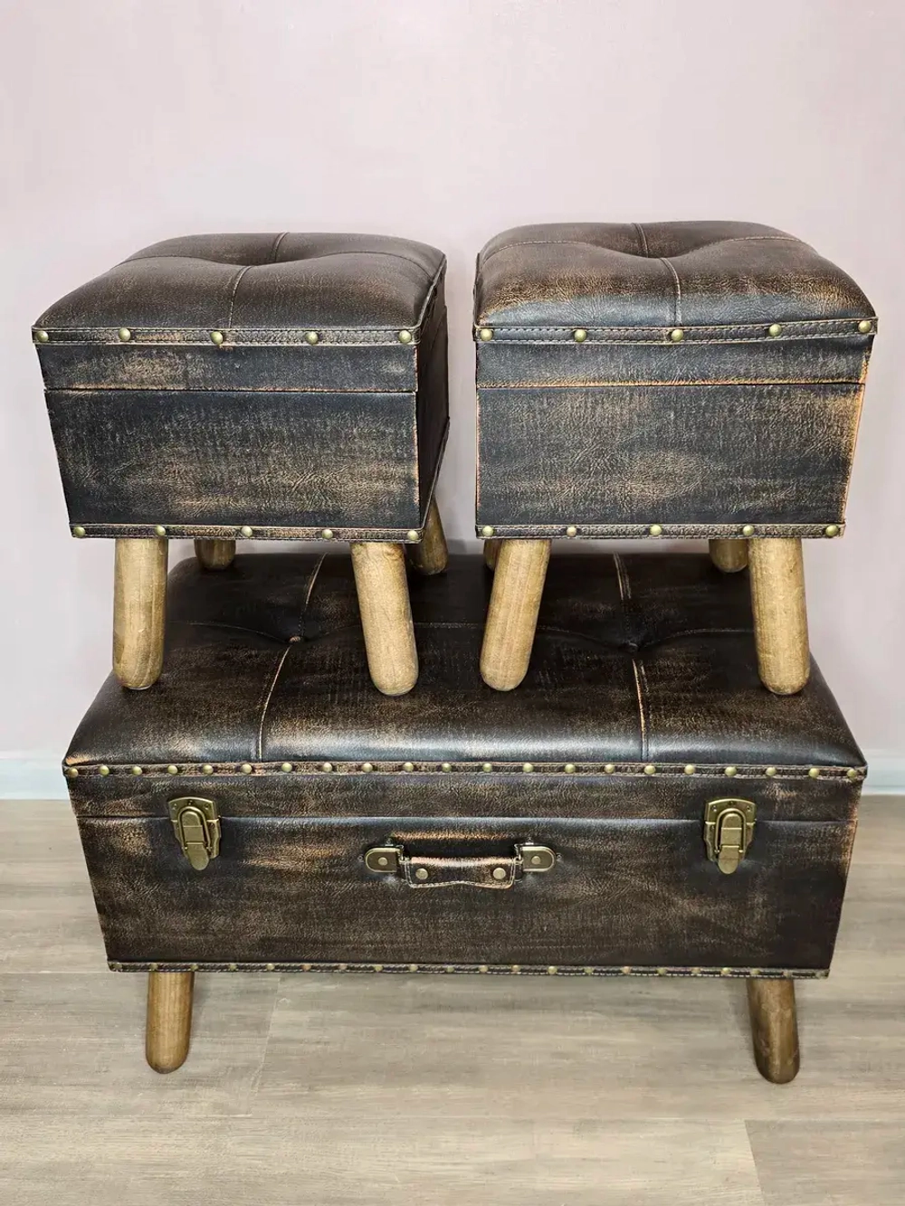 Пуфики с ящиком 3 шт