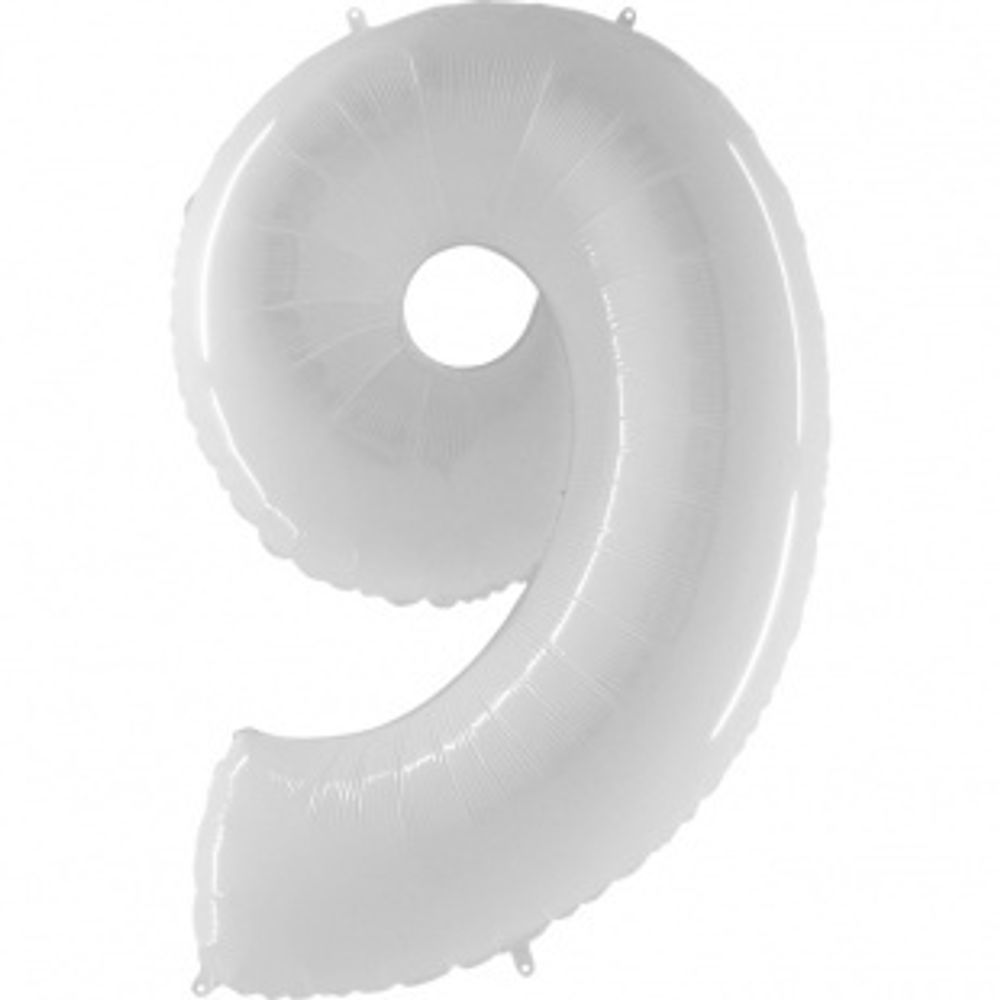 Цифра "9" Белый